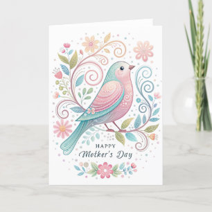 Carte Pastel Bird Mothers Day Card