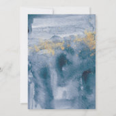 Carte Pastel Blue Aquarelle Rose Fête des mariées Floral (Dos)