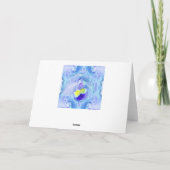 Carte Pastel Blue Orchid Joyeux 70e anniversaire voeux (Dos)