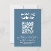 Carte Pastel Blue RSVP avec code QR et personnalis (Devant)