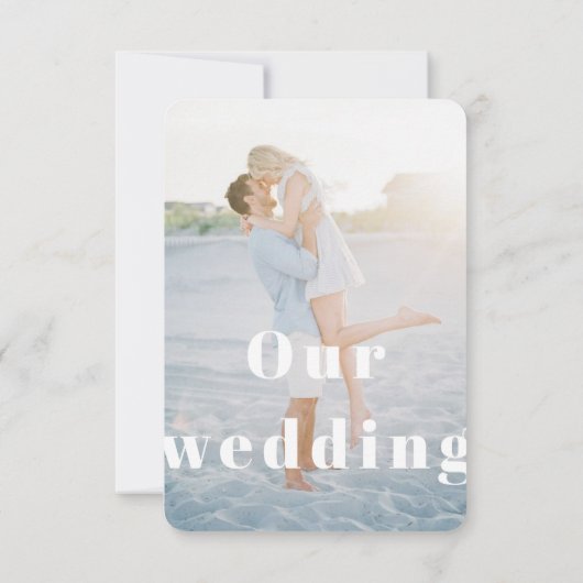 Carte Pastel Blue RSVP avec code QR et personnalis (Dos)