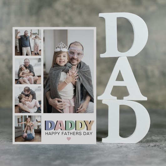 Carte Pastel Daddy 5 Fête des pères photo