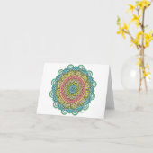 Carte Pastel Defleur Mandala (Fleur jaune)