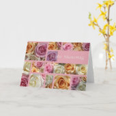 Carte pastel du jour de la mère allemande collage rose (Fleur jaune)