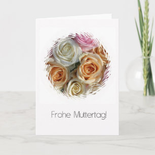 Carte pastel du jour de la mère allemande rose