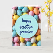 Carte Pastel Easter Eggs Pattern Card (Fleur jaune)