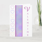 Carte Pastel Elegant Hearts Valentine Card (Devant)