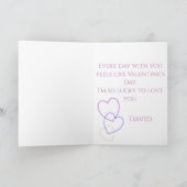 Carte Pastel Elegant Hearts Valentine Card (Intérieur)