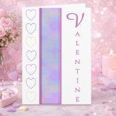 Carte Pastel Elegant Hearts Valentine Card