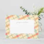 Carte Pastel En vichy Plaid personnalisée (Debout devant)