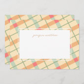 Carte Pastel En vichy Plaid personnalisée (Devant / Derrière)