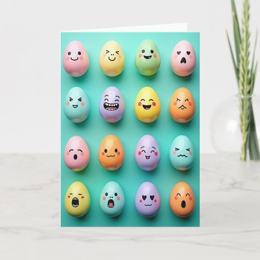 Carte Pastel Faces Fun Friend Card (Devant)