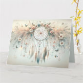 Carte Pastel Floral Butterfly Dreamcatcher (Fleur jaune)