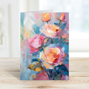 Carte Pastel Floral Moderne Impressionniste Peinture