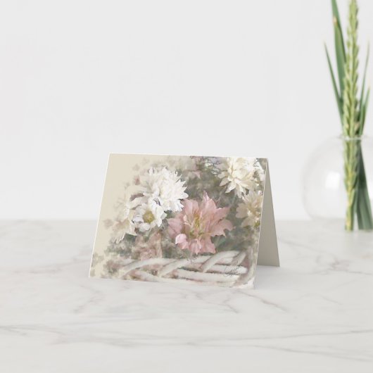 Carte Pastel Floral Note (Devant)