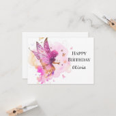 Carte Pastel Fun Online Fairy Anniversaire (Devant/Arrière en situation)