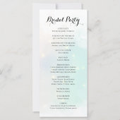 Carte Pastel Green and Yellow Sparkling Wedding Programm (Dos)