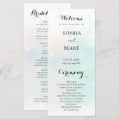 Carte Pastel Green and Yellow Sparkling Wedding Programm (Devant / Derrière)