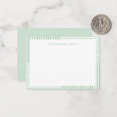 Carte Pastel Green Stripes pour enfants (Devant/Arrière en situation)