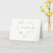 Carte Pastel Ivy Heart Birthday Card pour une femme (Fleur jaune)