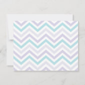 Carte Pastel Lavender et Aqua Zig Zag Bébé Voeux (Dos)