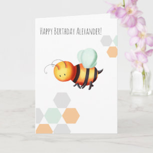 Carte Pastel Minimalist Abee Joyeux Anniversaire Personn