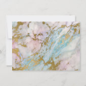 CARTE PASTEL OR MARBRE ABSTRAIT ENREGISTRER LA DATE (Dos)