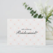 Carte Pastel Peach et Creative Will You Be My Bridesmaid (Debout devant)