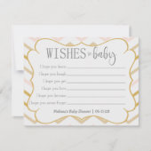 Carte Pastel Peach et Gold Zig Zag Wives for Baby (Devant)