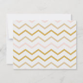 Carte Pastel Peach et Gold Zig Zag Wives for Baby (Dos)