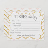 Carte Pastel Peach et Gold Zig Zag Wives for Baby (Devant / Derrière)