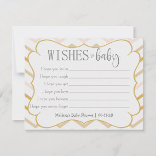 Carte Pastel Peach et Gold Zig Zag Wives for Baby