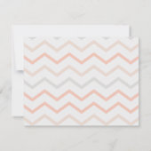 Carte Pastel Peach et Grey Zig Zag (Dos)