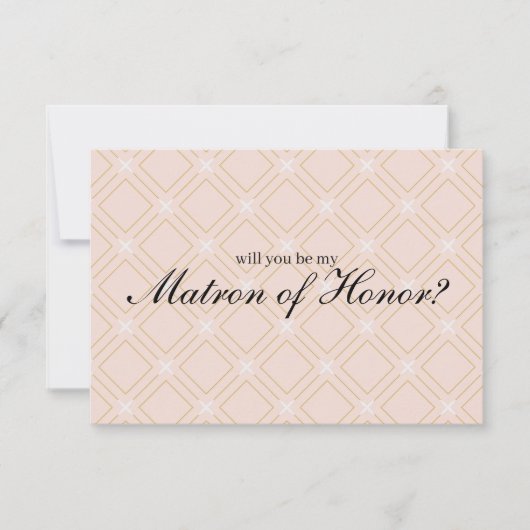 Carte Pastel Peach Gold Serez-vous mon maître d'honneur (Devant)