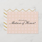 Carte Pastel Peach Gold Serez-vous mon maître d'honneur (Devant / Derrière)