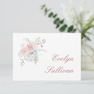 Carte Pastel Peonies