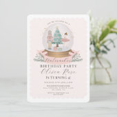 Carte Pastel Pink Christmas Nutcracker fête d'anniversai (Debout devant)