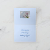 Carte Pastel Pink Pluie Lilies Springtime Floral Card (Intérieur)