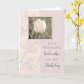 Carte Pastel Pink Tulips Godmère Anniversaire (Fleur jaune)