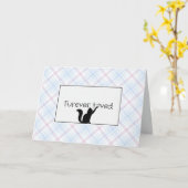 Carte Pastel Plaid Kitty Animaux de Compagnie Perdre Sym (Fleur jaune)