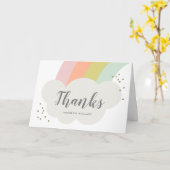 Carte Pastel Rainbow Cloud Enfants Merci (Fleur jaune)