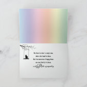 Carte Pastel Rainbow Kitty Animal perte de sympathie (Intérieur)