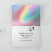 Carte Pastel Rainbow Kitty Animal perte de sympathie (Intérieur)