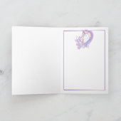 Carte Pastel Rainbow Unicorn | Joyeux anniversaire (Intérieur)