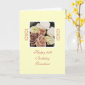 Carte Pastel rose d'anniversaire de grand-mère (Fleur jaune)