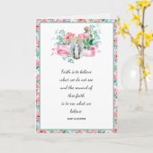 Carte Pastel Rose Floral Religieux Vierge Marie (Fleur jaune)