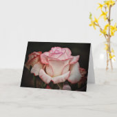 Carte Pastel Rose Rose Rose (Fleur jaune)