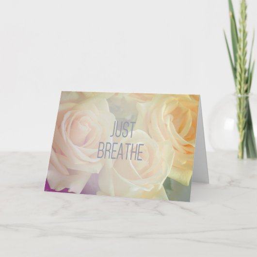 Carte Pastel Roses | Bon rétablissement | Encouragement (Devant)
