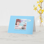 Carte Pastel Sea & Sailboat Bonne retraite (Fleur jaune)