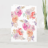 Carte Pastel Shabby Chic Floral Romantique Saint Valenti (Dos)